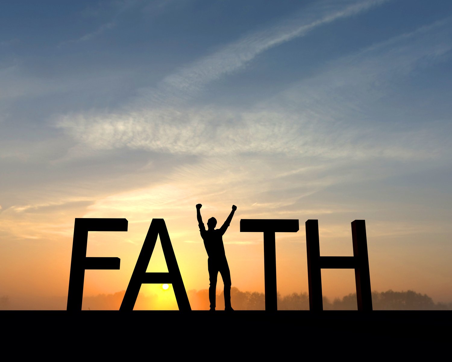 Faith success silhouette