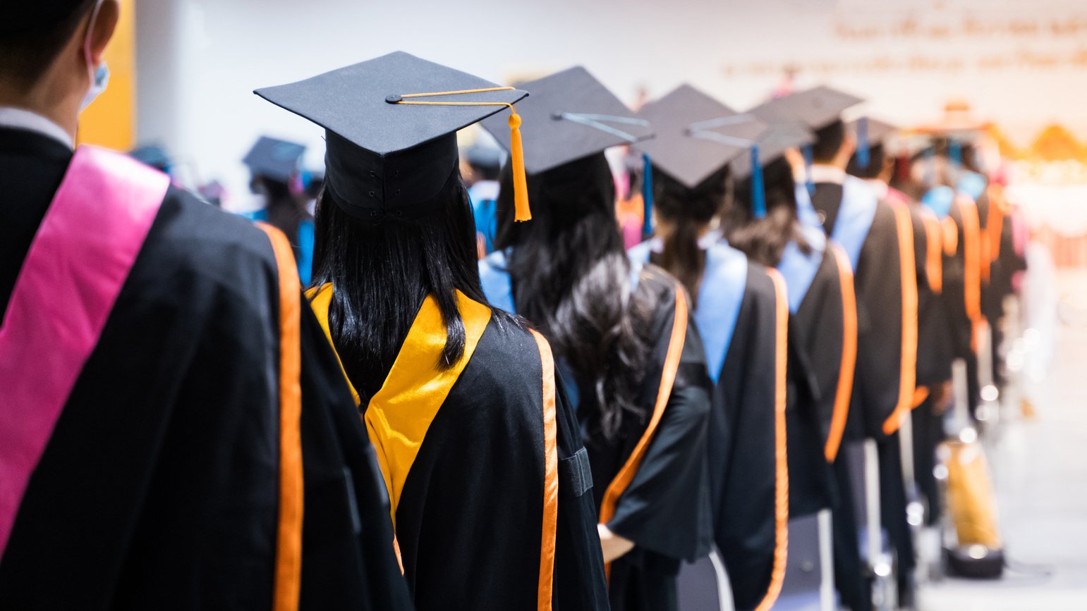 University Graduates Line up for Degree Award